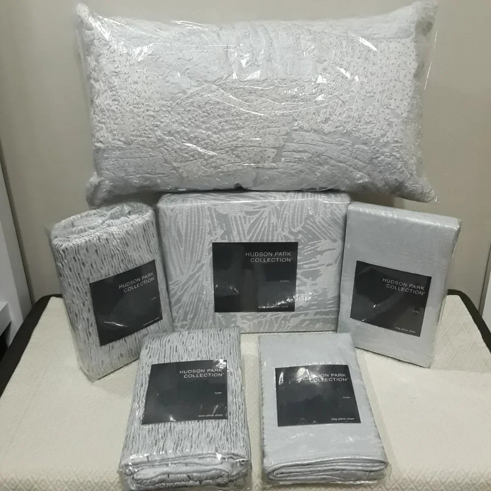 Hudson Park Flora King Bedding Collection - Duvet|Shams|Pillow - 6 piece set